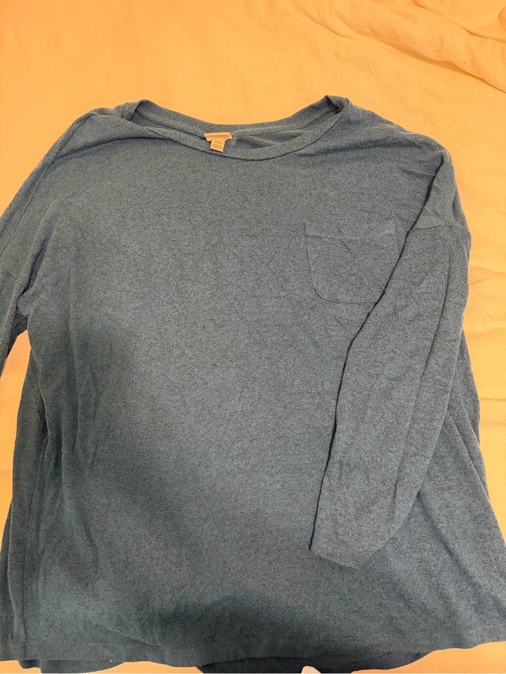 a new day Blue Long Sleeve Pocket Sweater